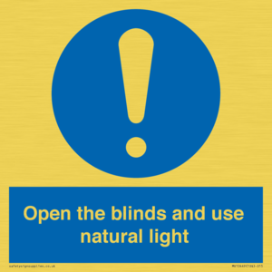 Open the blinds and use natural light